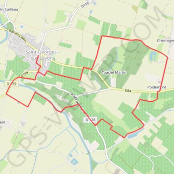 Entre vignes et charbons (Nord) - Saint-Georges-sur-Layon GPS track, route, trail