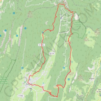 Single du Pas de Bellecombe - Autrans GPS track, route, trail