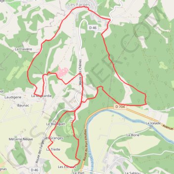 Les Farges par le Cheylard GPS track, route, trail
