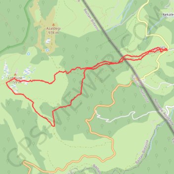 Le LOHILUZ depuis le Col de Gartzéla GPS track, route, trail