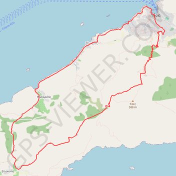 Hydra Trail GPS track, route, trail