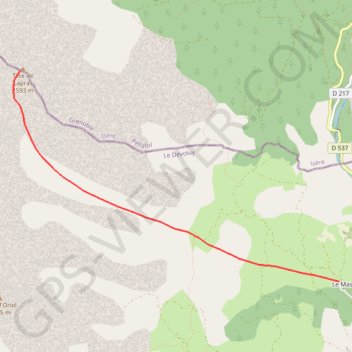 Tête de Lapras GPS track, route, trail