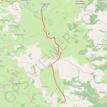 Traversée de la Godivelle à Chavanon GPS track, route, trail