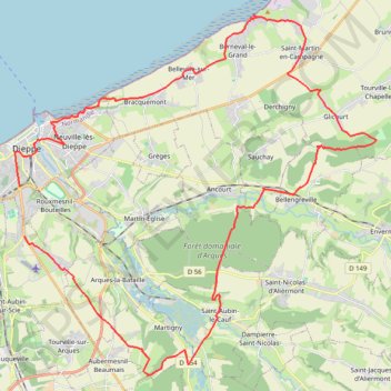 Dieppe GPS track, route, trail