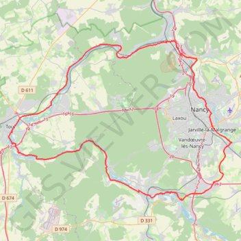 Boucle de la Moselle optimale GPS track, route, trail