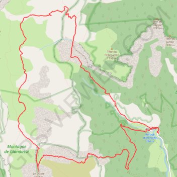 Dôme de Pié Ferré depuis Archiane GPS track, route, trail