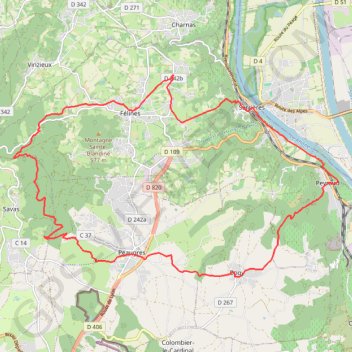 VTT . 1H30 GPS track, route, trail
