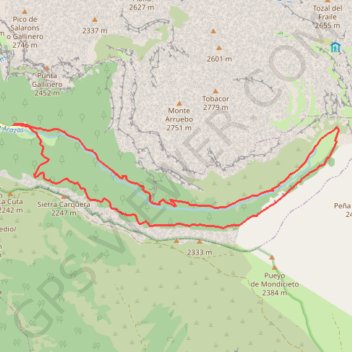 La Faja de Pelay GPS track, route, trail