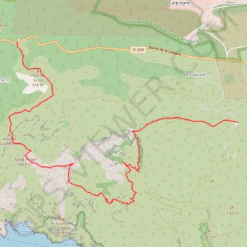 Sommet du Mont Puget GPS track, route, trail