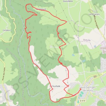 Le vallon de la Viouze GPS track, route, trail