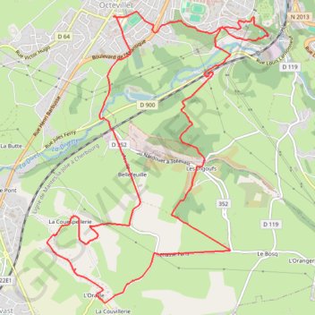 Octeville (50130) GPS track, route, trail