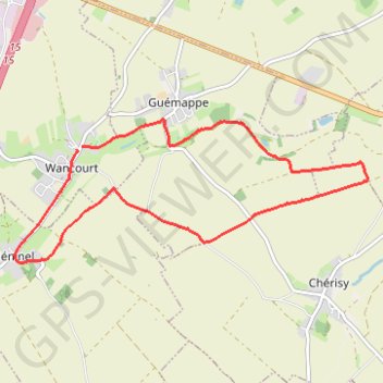 Wancourt - Héninel - Guémappe GPS track, route, trail