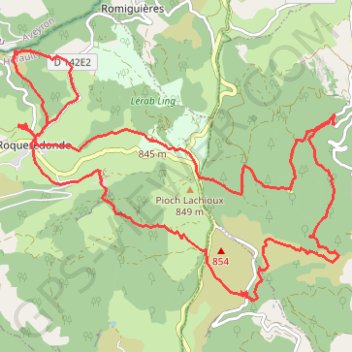 Plateau de l'Escandorgue - cirque de Labeil - Roqueredonde GPS track, route, trail