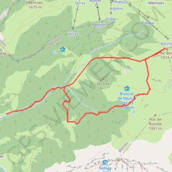 Pic boré par le col de neuvaz GPS track, route, trail