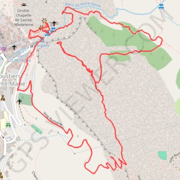 Sentier de la Chaîne - Moustiers Sainte Marie GPS track, route, trail