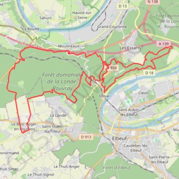 Boue'Roger - Le Bosc Roger-en-Roumois GPS track, route, trail