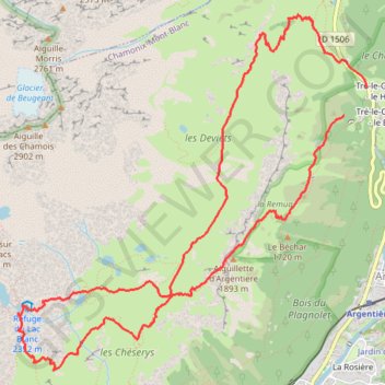 Le lac Blanc et les Chalets des Cheserys GPS track, route, trail