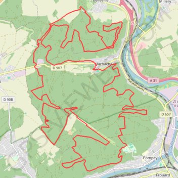 Marbichonne - Marbache GPS track, route, trail