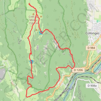 Grand Crêt d'Eau - Crêt de la Goutte GPS track, route, trail