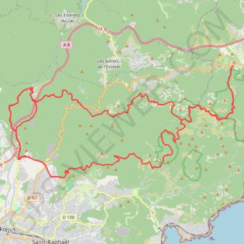 Tour de l'Esterel GPS track, route, trail