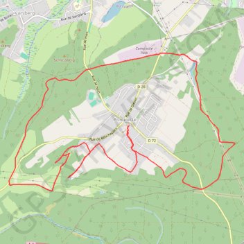 Porcelette GPS track, route, trail