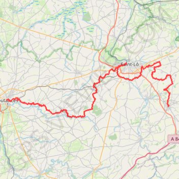 Coutances - Torigni-sur-Vire GPS track, route, trail