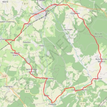 Tour du Pays des Sorciers - Chalindrey GPS track, route, trail