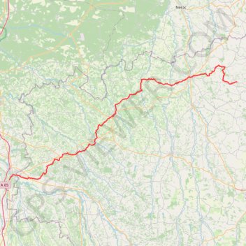 GR65 De Marsolan (Gers) à Aire-sur-l'Adour (Landes) GPS track, route, trail