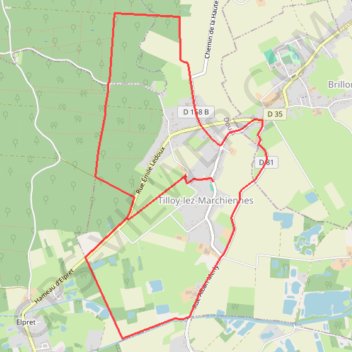 Circuit du Marais des Vaches - Tilloy-lez-Marchiennes GPS track, route, trail