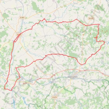 Confolens - Monts de Blond GPS track, route, trail