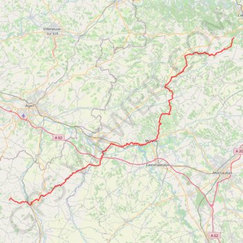 GR65 De Labastide-Marnhac (Lot) à Marsolan (Gers) GPS track, route, trail