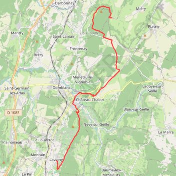 De Saint-Lothain à Lavigny via Voiteur GPS track, route, trail