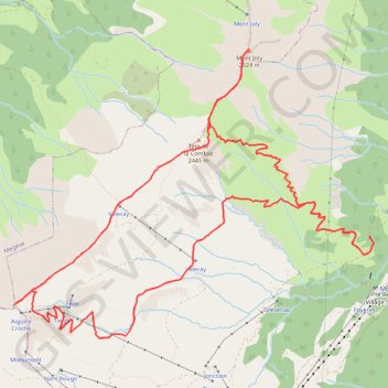 Mont Joly en boucle GPS track, route, trail