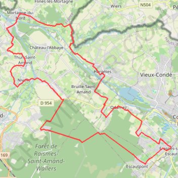 La Vallée de l'Escaut - Fresnes-sur-Escaut GPS track, route, trail