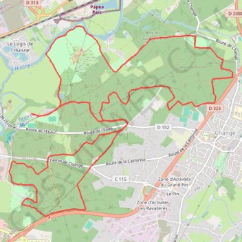 Bois de Changé - Le Mans GPS track, route, trail
