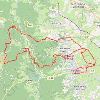 En Roannais - Renaison GPS track, route, trail