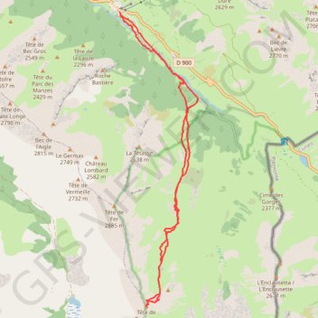 Tête de Parassac GPS track, route, trail