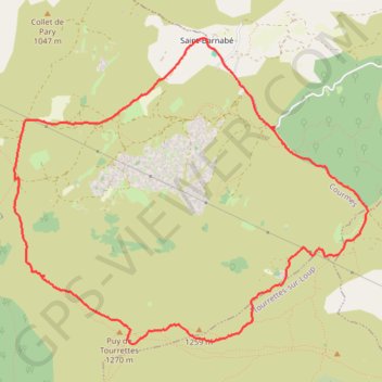 Circuit du Puy de Tourrettes GPS track, route, trail