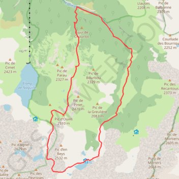 Pic d'Ouxis GPS track, route, trail