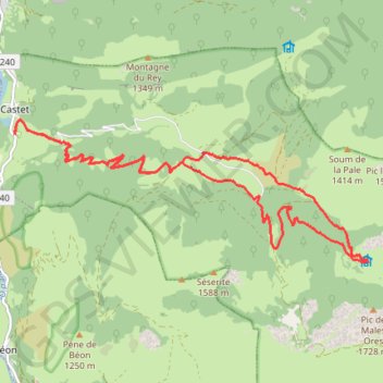 Cabane de Couscouilha GPS track, route, trail