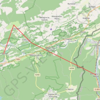 Lieux temporaires GPS track, route, trail