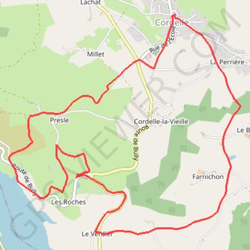 Autour des Gorges de la Loire du Verdier - Cordelle GPS track, route, trail