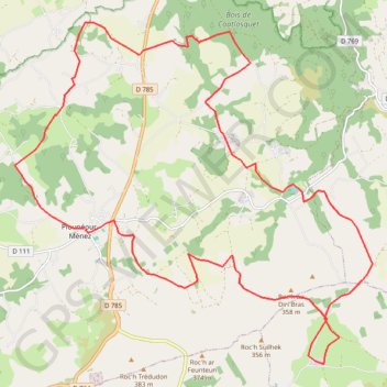 Plounéour Ménez GPS track, route, trail