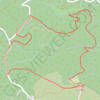 La Cessière au dessus de Vialanove GPS track, route, trail