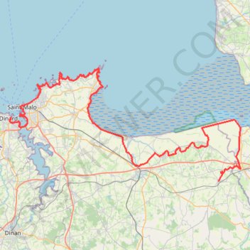 GR34 De Pleine-Fougères à Dinard (Ille-et-Vilaine) GPS track, route, trail