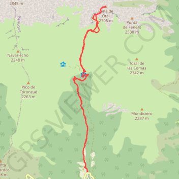 Pico Otal GPS track, route, trail