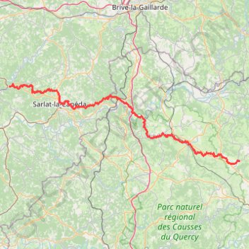 GR6 De Eyzies-de-Tayac-Sireuil (Dordogne) à Lacapelle-Marival (Lot) (2020) GPS track, route, trail