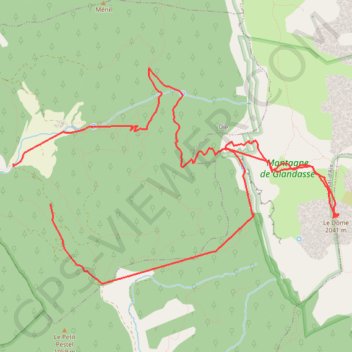 Le Dôme du Glandasse GPS track, route, trail