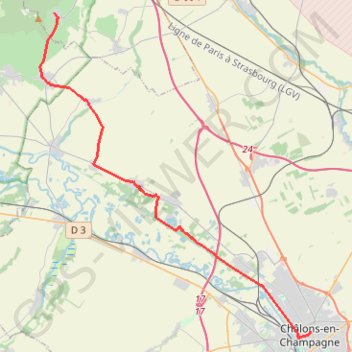 De Trépail à Châlons-en-Champagne GPS track, route, trail