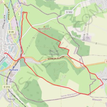 Le bois Robin - Aumale GPS track, route, trail